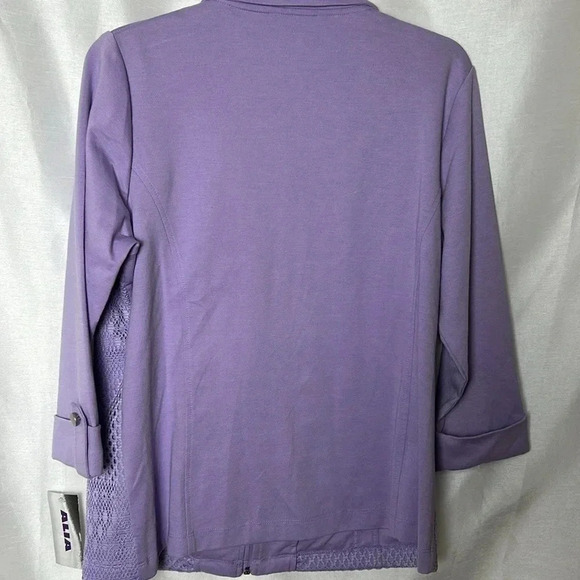 Y2K ,ALIA eyelet, crochet colorful jacket,cardigan,office siren,light purple - Picture 11 of 15